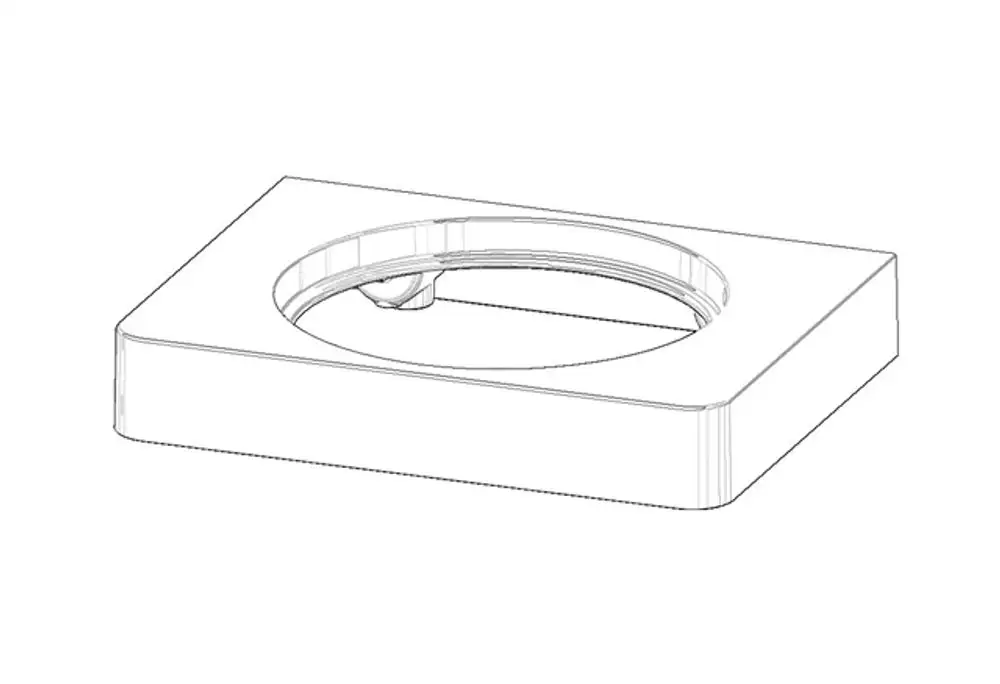 DORNBRACHT Gehäuse für Toilettenbürstengarnitur ERSATZTEILE 082301506 152 x 118 x 25 mm Chrom, 082301506-00 Galeriebild 1